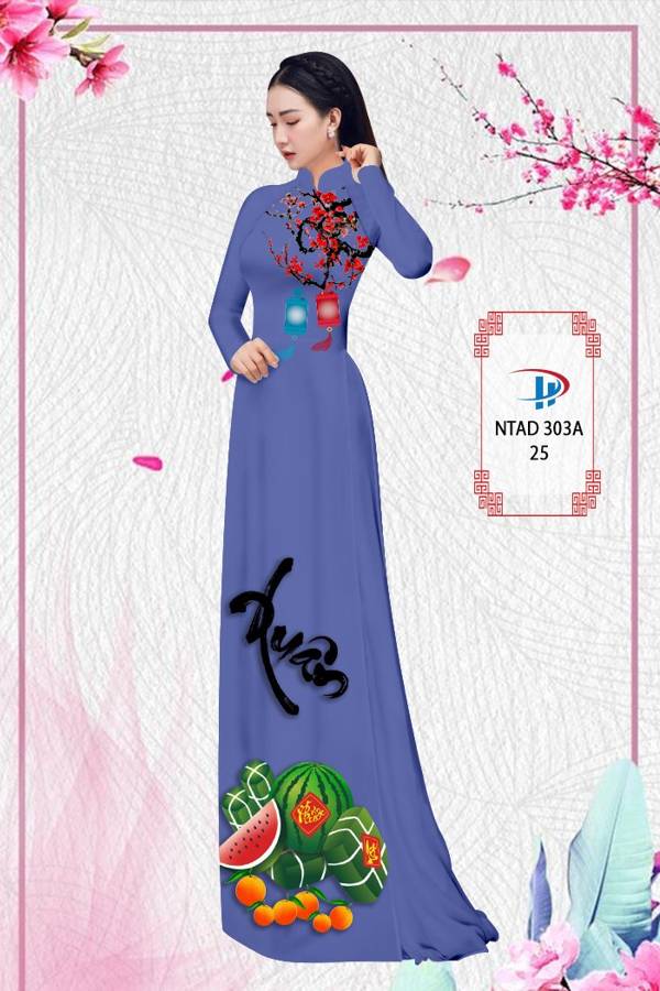 Vải Áo Dài Tết Bánh Chưng thiết kế 2021 AD NTAD 303A 53 Vải Áo Dài Tết Bánh Chưng thiết kế 2021 AD NTAD 303A
