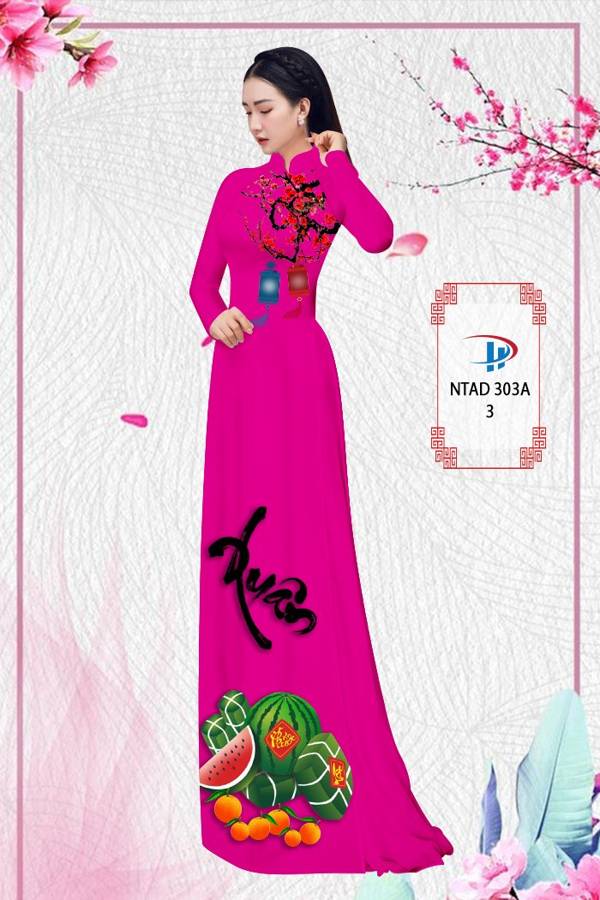 Vải Áo Dài Tết Bánh Chưng thiết kế 2021 AD NTAD 303A 56 Vải Áo Dài Tết Bánh Chưng thiết kế 2021 AD NTAD 303A