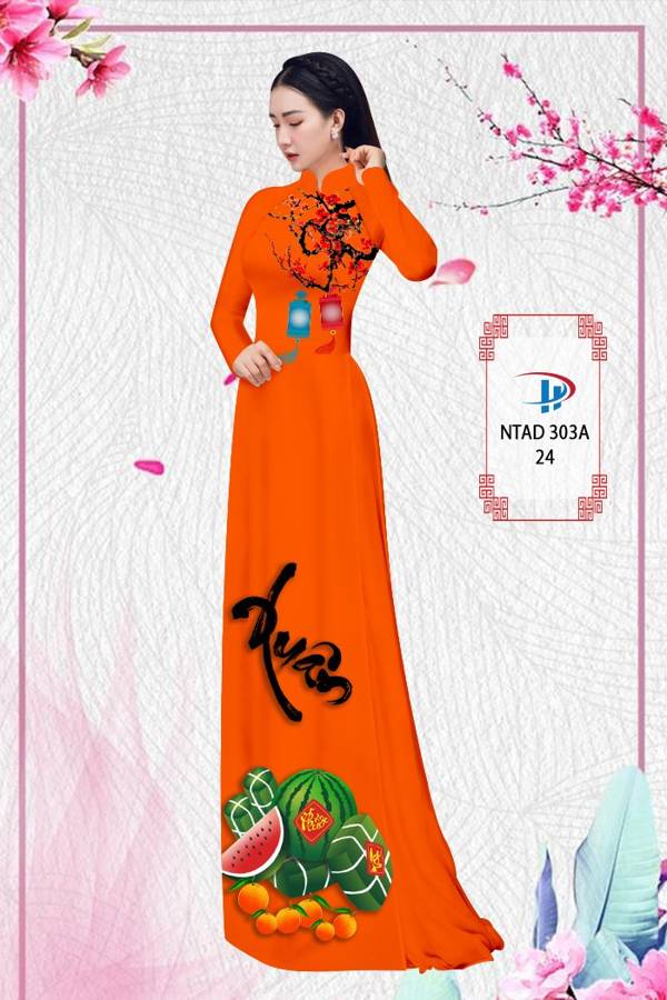 Vải Áo Dài Tết Bánh Chưng thiết kế 2021 AD NTAD 303A 58 Vải Áo Dài Tết Bánh Chưng thiết kế 2021 AD NTAD 303A