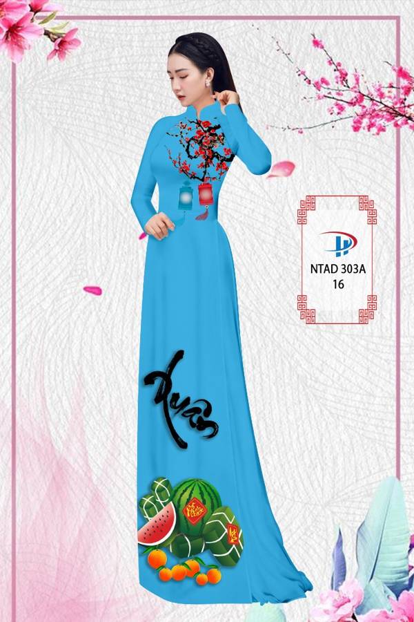 Vải Áo Dài Tết Bánh Chưng thiết kế 2021 AD NTAD 303A 64 Vải Áo Dài Tết Bánh Chưng thiết kế 2021 AD NTAD 303A