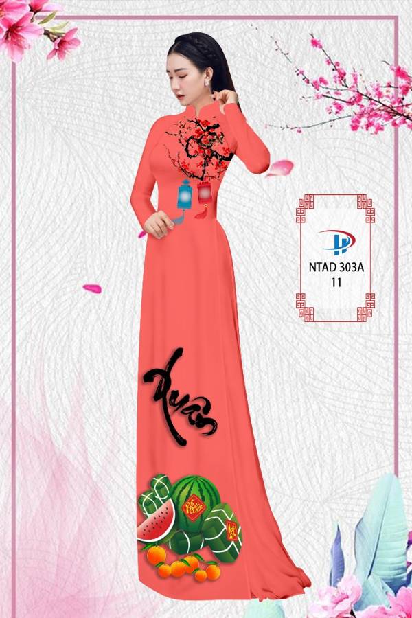 Vải Áo Dài Tết Bánh Chưng thiết kế 2021 AD NTAD 303A 63 Vải Áo Dài Tết Bánh Chưng thiết kế 2021 AD NTAD 303A