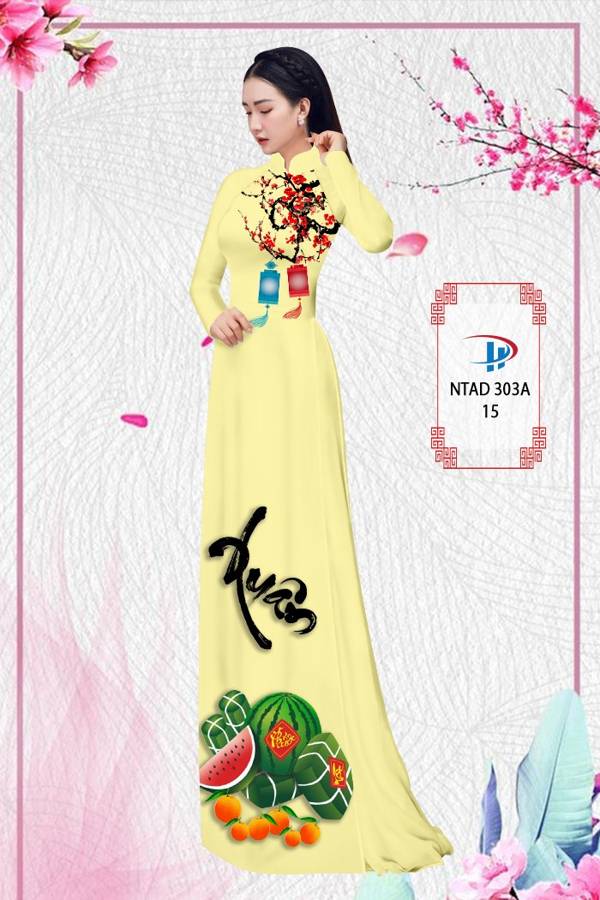 Vải Áo Dài Tết Bánh Chưng thiết kế 2021 AD NTAD 303A 65 Vải Áo Dài Tết Bánh Chưng thiết kế 2021 AD NTAD 303A