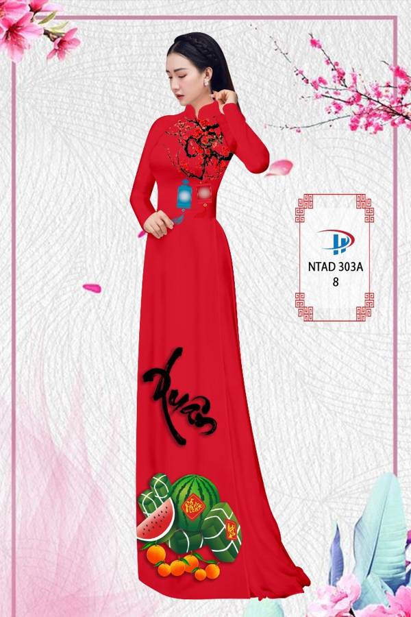 Vải Áo Dài Tết Bánh Chưng thiết kế 2021 AD NTAD 303A 67 Vải Áo Dài Tết Bánh Chưng thiết kế 2021 AD NTAD 303A