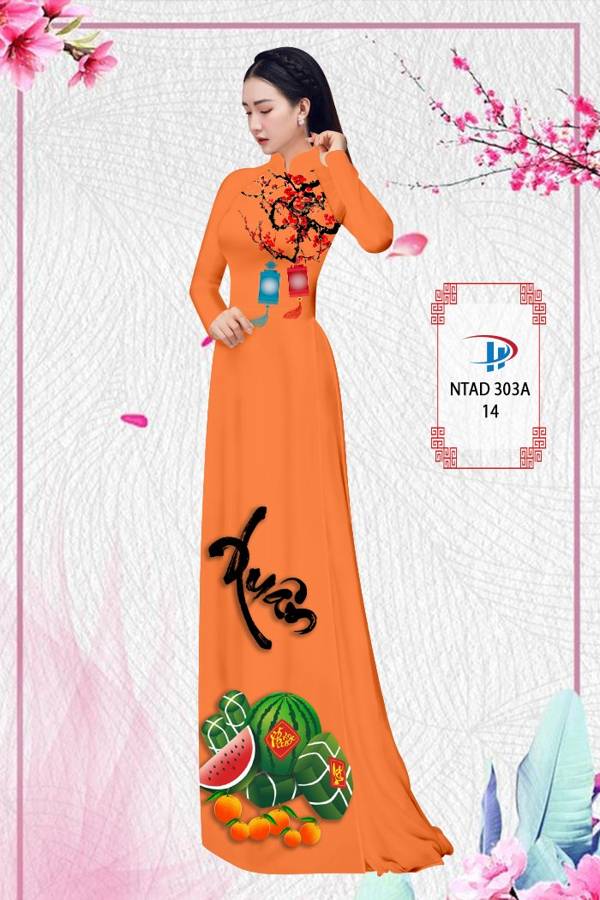 Vải Áo Dài Tết Bánh Chưng thiết kế 2021 AD NTAD 303A 66 Vải Áo Dài Tết Bánh Chưng thiết kế 2021 AD NTAD 303A