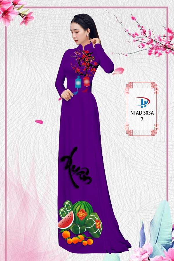Vải Áo Dài Tết Bánh Chưng thiết kế 2021 AD NTAD 303A 69 Vải Áo Dài Tết Bánh Chưng thiết kế 2021 AD NTAD 303A