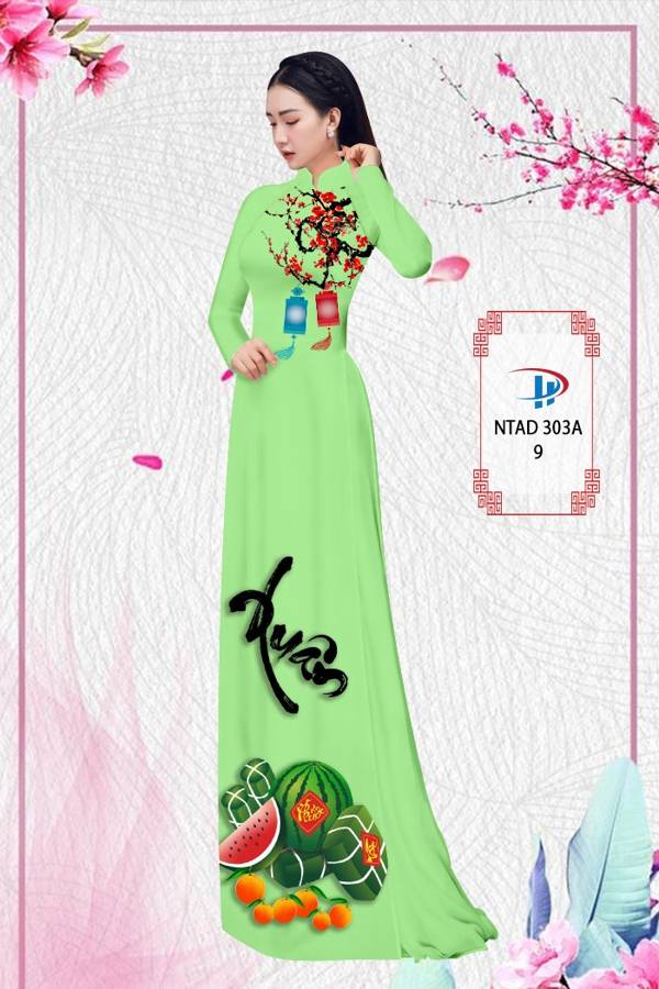 Vải Áo Dài Tết Bánh Chưng thiết kế 2021 AD NTAD 303A 68 Vải Áo Dài Tết Bánh Chưng thiết kế 2021 AD NTAD 303A