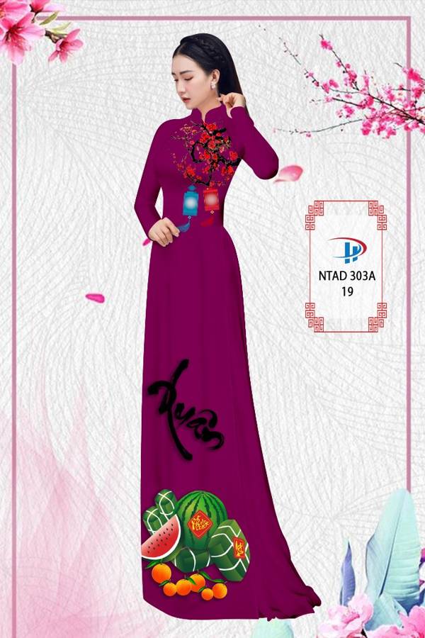 Vải Áo Dài Tết Bánh Chưng thiết kế 2021 AD NTAD 303A 74 Vải Áo Dài Tết Bánh Chưng thiết kế 2021 AD NTAD 303A