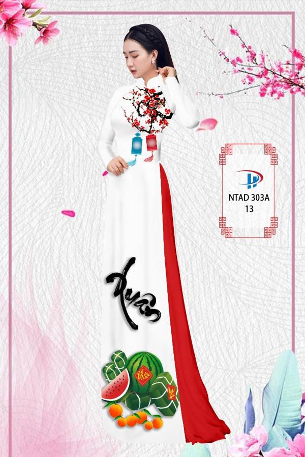 Vải Áo Dài Tết Bánh Chưng thiết kế 2021 AD NTAD 303A 71 Vải Áo Dài Tết Bánh Chưng thiết kế 2021 AD NTAD 303A