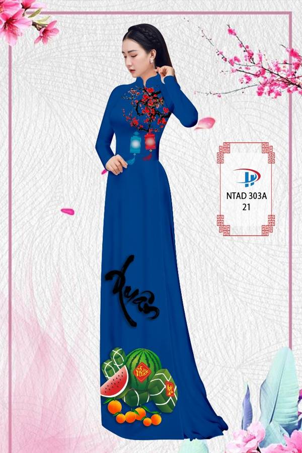 Vải Áo Dài Tết Bánh Chưng thiết kế 2021 AD NTAD 303A 75 Vải Áo Dài Tết Bánh Chưng thiết kế 2021 AD NTAD 303A