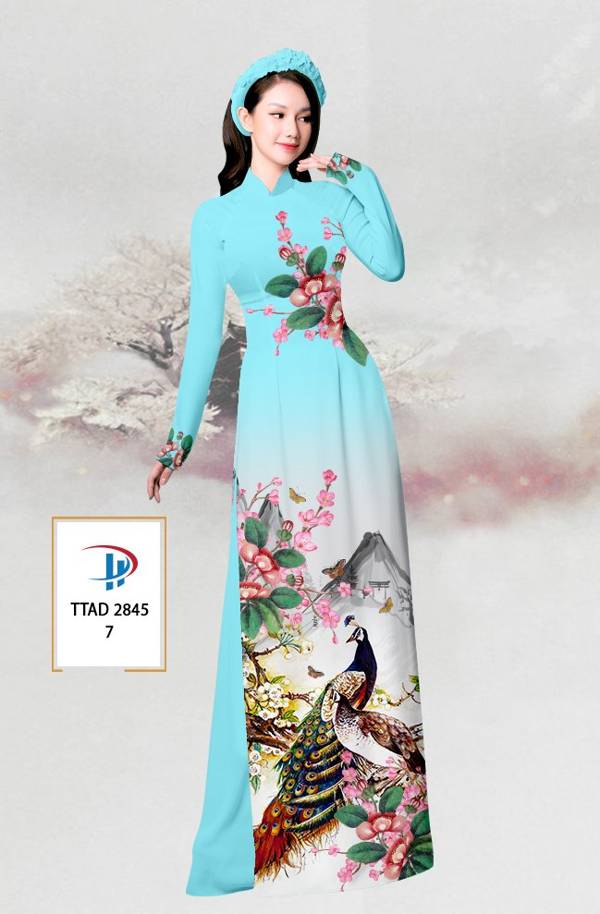 Vải Áo Dài Chim Công mới ra AD TTAD2845 51 Vải Áo Dài Chim Công mới ra AD TTAD2845