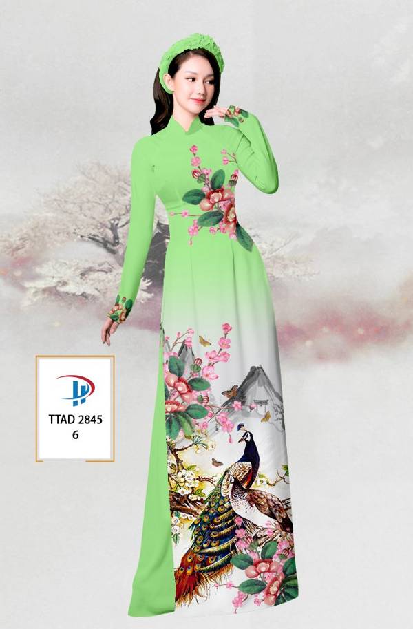 Vải Áo Dài Chim Công mới ra AD TTAD2845 53 Vải Áo Dài Chim Công mới ra AD TTAD2845