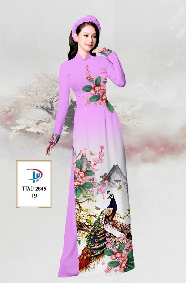 Vải Áo Dài Chim Công mới ra AD TTAD2845 54 Vải Áo Dài Chim Công mới ra AD TTAD2845