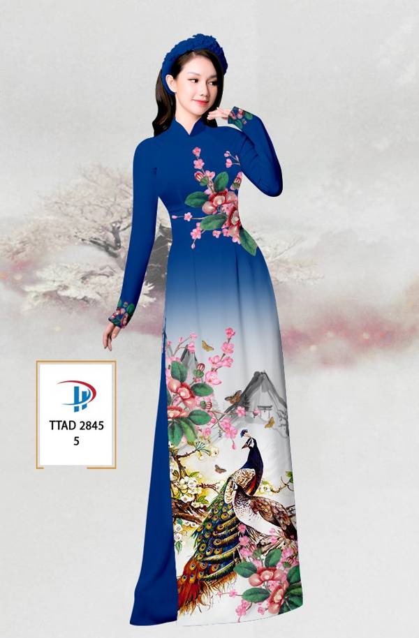 Vải Áo Dài Chim Công mới ra AD TTAD2845 55 Vải Áo Dài Chim Công mới ra AD TTAD2845