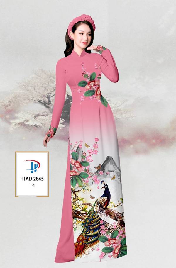 Vải Áo Dài Chim Công mới ra AD TTAD2845 56 Vải Áo Dài Chim Công mới ra AD TTAD2845