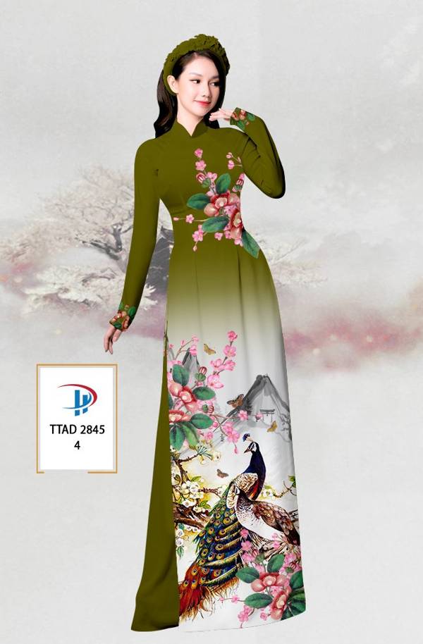 Vải Áo Dài Chim Công mới ra AD TTAD2845 58 Vải Áo Dài Chim Công mới ra AD TTAD2845