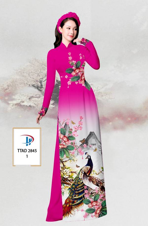 Vải Áo Dài Chim Công mới ra AD TTAD2845 57 Vải Áo Dài Chim Công mới ra AD TTAD2845