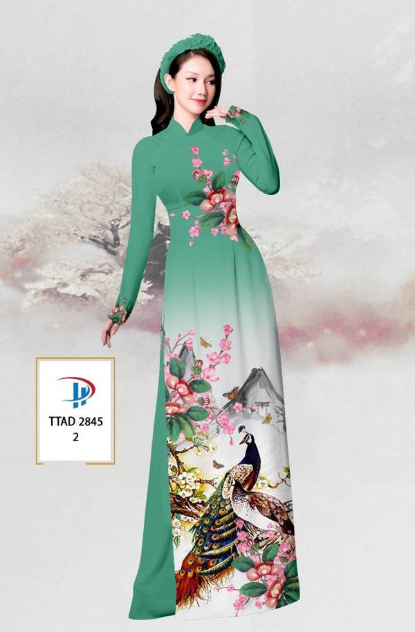 Vải Áo Dài Chim Công mới ra AD TTAD2845 60 Vải Áo Dài Chim Công mới ra AD TTAD2845