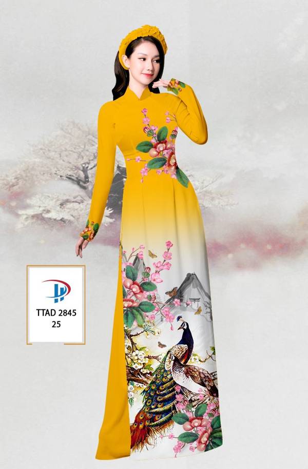 Vải Áo Dài Chim Công mới ra AD TTAD2845 62 Vải Áo Dài Chim Công mới ra AD TTAD2845