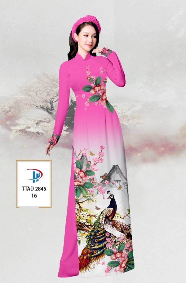 Vải Áo Dài Chim Công mới ra AD TTAD2845 64 Vải Áo Dài Chim Công mới ra AD TTAD2845