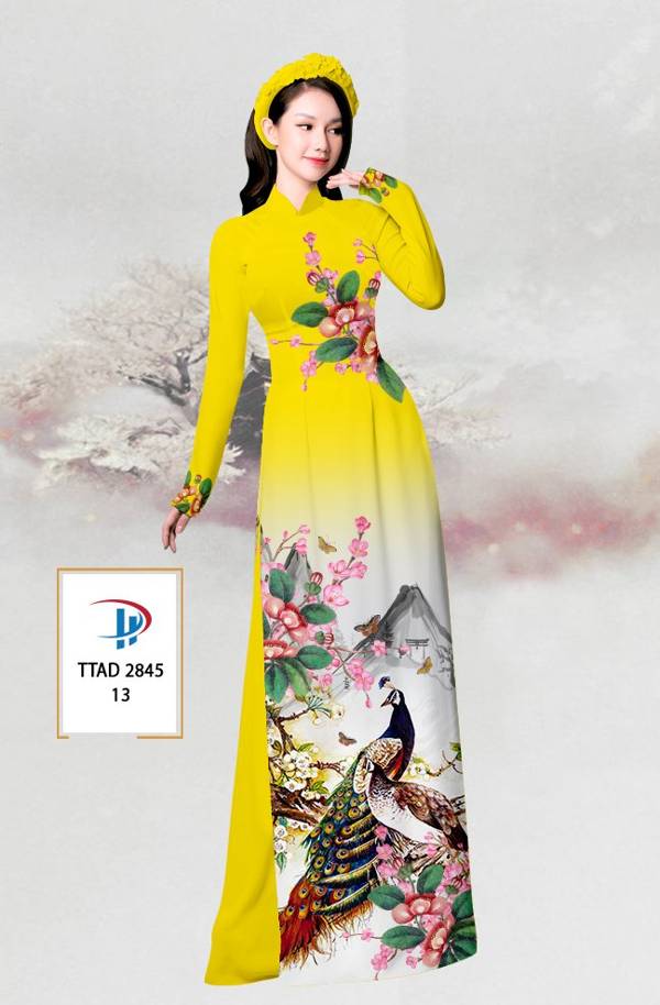 Vải Áo Dài Chim Công mới ra AD TTAD2845 67 Vải Áo Dài Chim Công mới ra AD TTAD2845