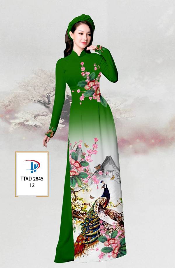 Vải Áo Dài Chim Công mới ra AD TTAD2845 68 Vải Áo Dài Chim Công mới ra AD TTAD2845