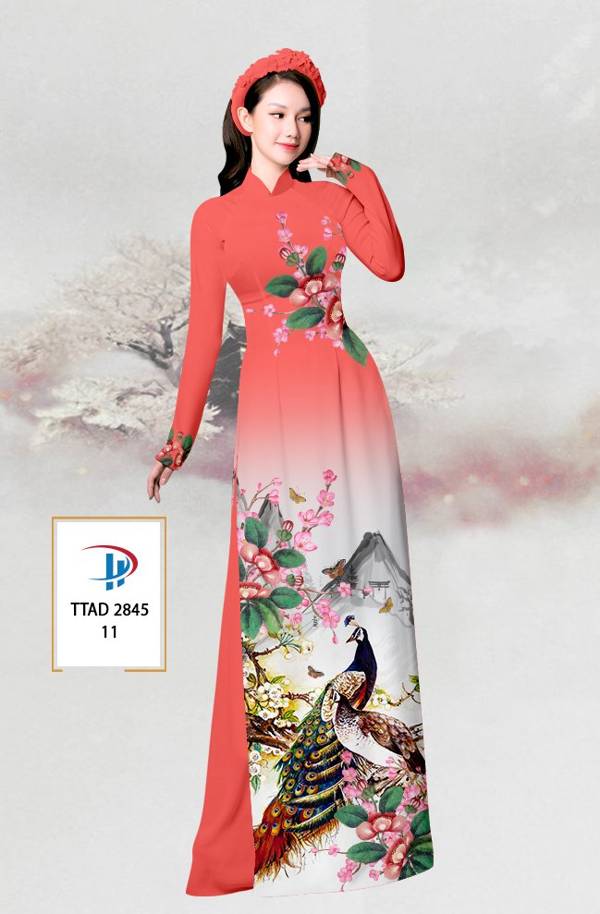 Vải Áo Dài Chim Công mới ra AD TTAD2845 66 Vải Áo Dài Chim Công mới ra AD TTAD2845