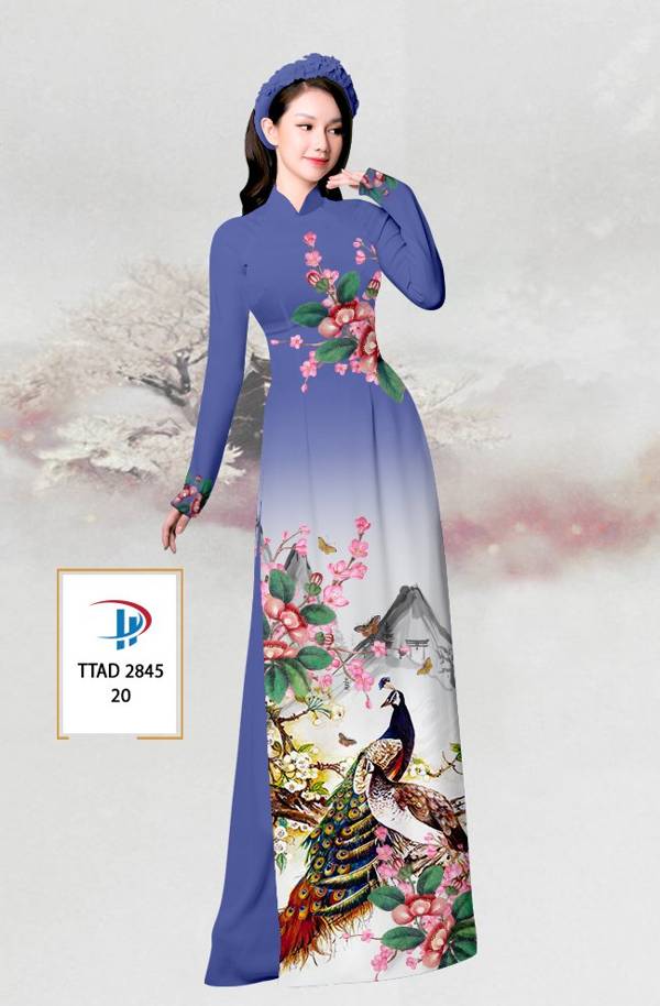 Vải Áo Dài Chim Công mới ra AD TTAD2845 73 Vải Áo Dài Chim Công mới ra AD TTAD2845