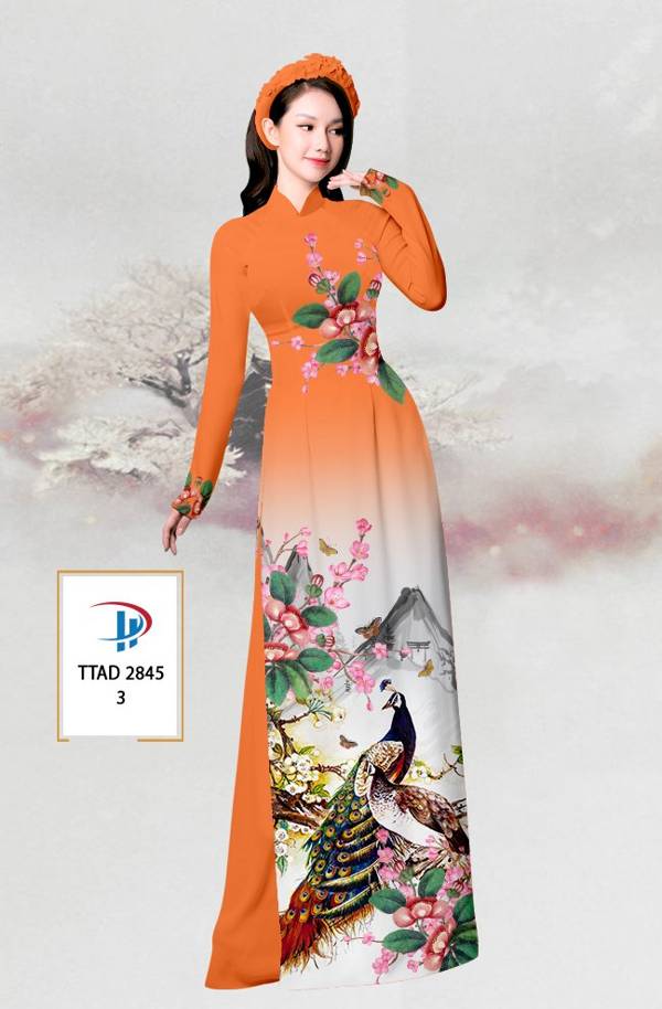 Vải Áo Dài Chim Công mới ra AD TTAD2845 72 Vải Áo Dài Chim Công mới ra AD TTAD2845