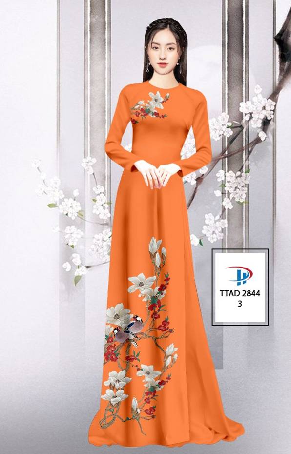 Vải Áo Dài Hoa In 3D thiết kế 2021 AD TTAD 2844 56 Vải Áo Dài Hoa In 3D thiết kế 2021 AD TTAD 2844