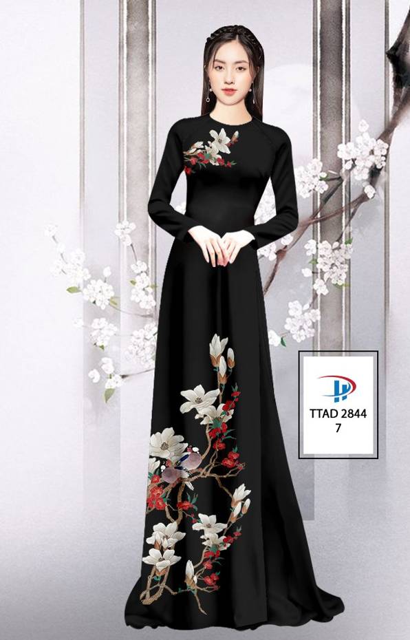 Vải Áo Dài Hoa In 3D thiết kế 2021 AD TTAD 2844 60 Vải Áo Dài Hoa In 3D thiết kế 2021 AD TTAD 2844