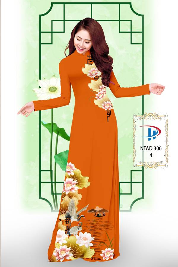 Vải Áo Dài Hoa Sen kiểu mới AD NTAD306 59 Vải Áo Dài Hoa Sen kiểu mới AD NTAD306