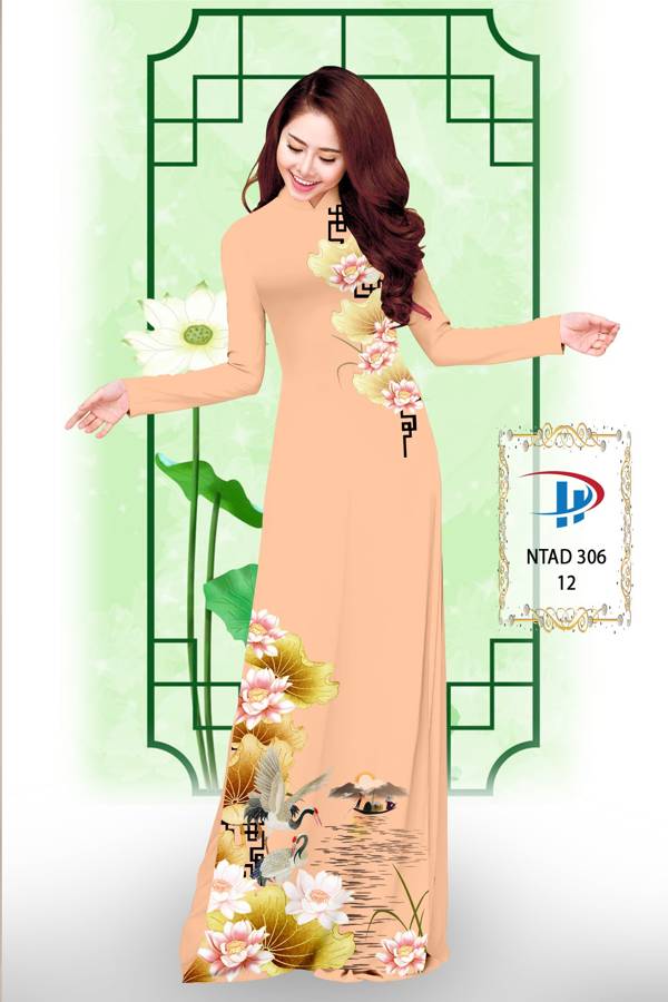 Vải Áo Dài Hoa Sen kiểu mới AD NTAD306 63 Vải Áo Dài Hoa Sen kiểu mới AD NTAD306