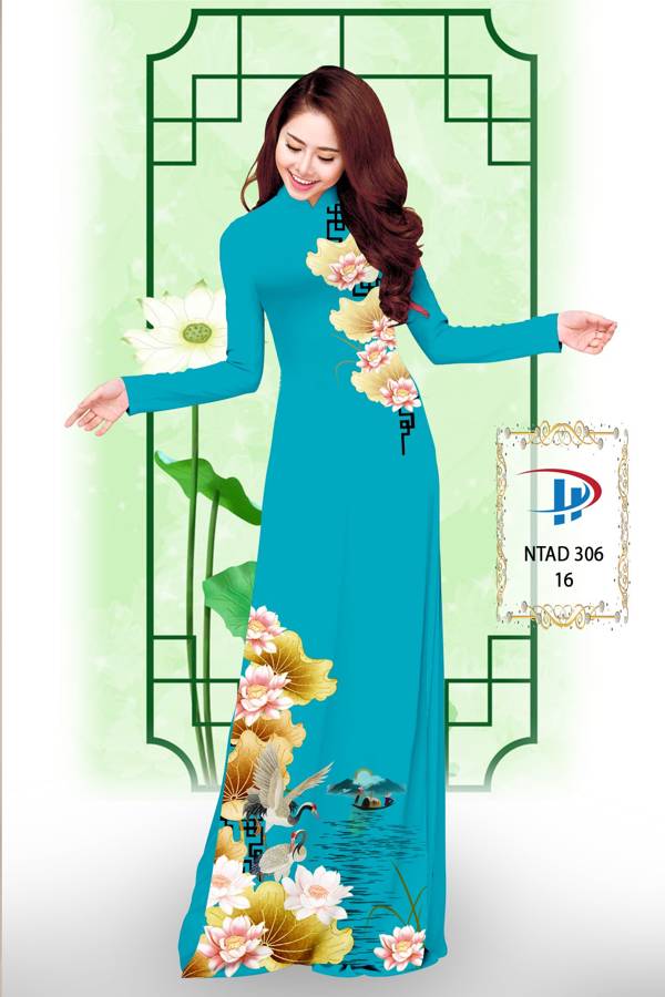Vải Áo Dài Hoa Sen kiểu mới AD NTAD306 67 Vải Áo Dài Hoa Sen kiểu mới AD NTAD306
