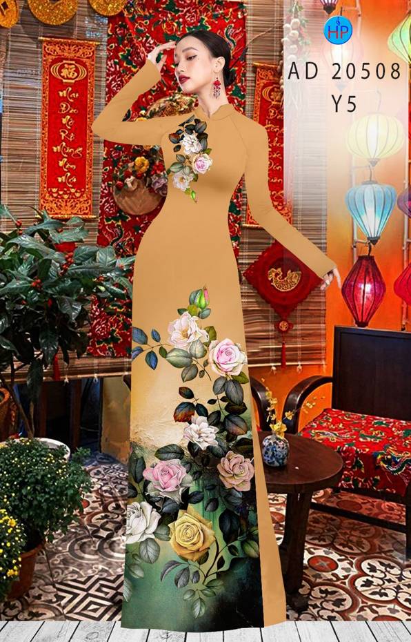 Vải Áo Dài Hoa Hồng thiết kế 2021 AD AD 20508 39 Vải Áo Dài Hoa Hồng thiết kế 2021 AD AD 20508