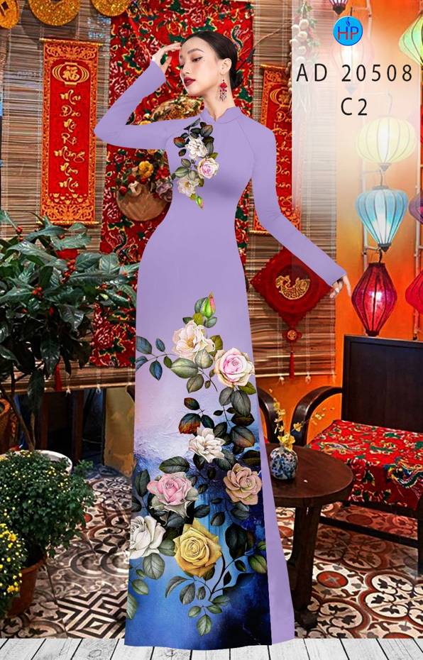 Vải Áo Dài Hoa Hồng thiết kế 2021 AD AD 20508 49 Vải Áo Dài Hoa Hồng thiết kế 2021 AD AD 20508