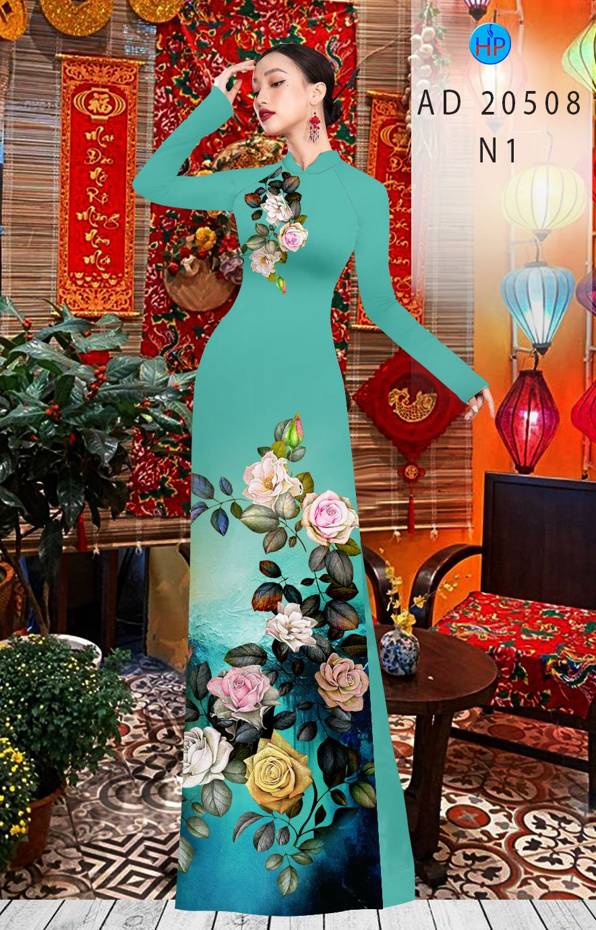 Vải Áo Dài Hoa Hồng thiết kế 2021 AD AD 20508 51 Vải Áo Dài Hoa Hồng thiết kế 2021 AD AD 20508