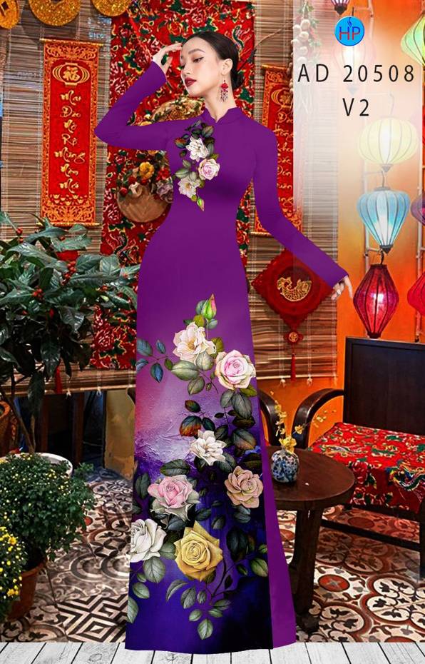 Vải Áo Dài Hoa Hồng thiết kế 2021 AD AD 20508 50 Vải Áo Dài Hoa Hồng thiết kế 2021 AD AD 20508