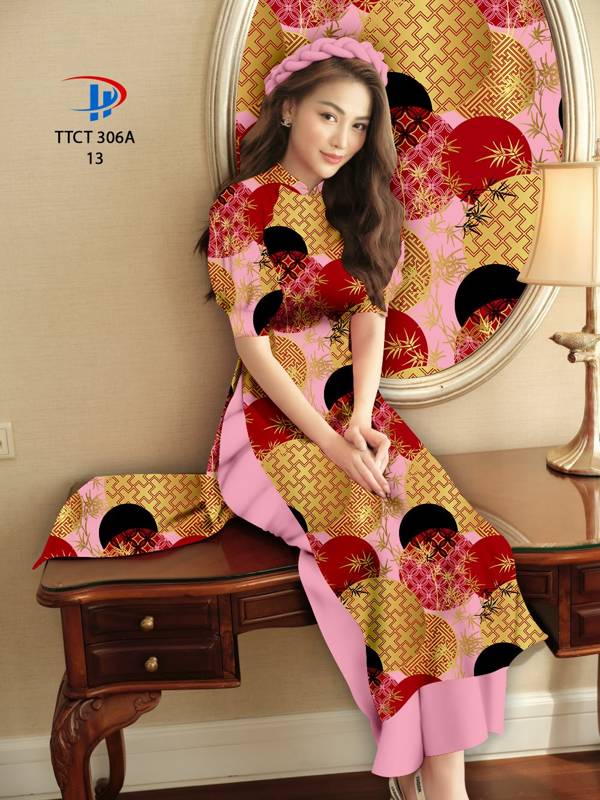 Vải Áo Dài Cách Tân Hoa Văn mới ra AD TTCT306A