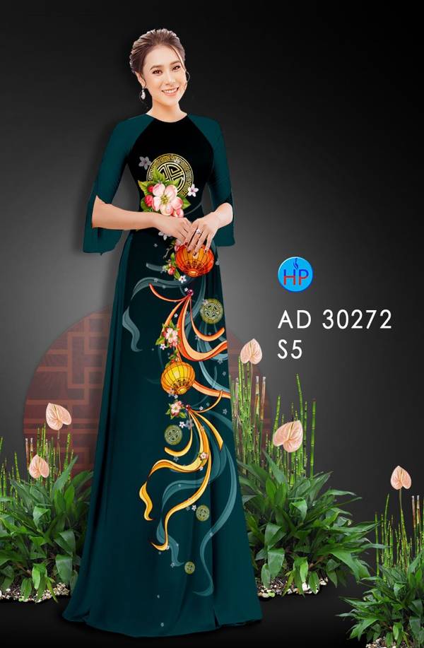 Vải Áo Dài Hoa In 3D kiểu mới AD 30272
