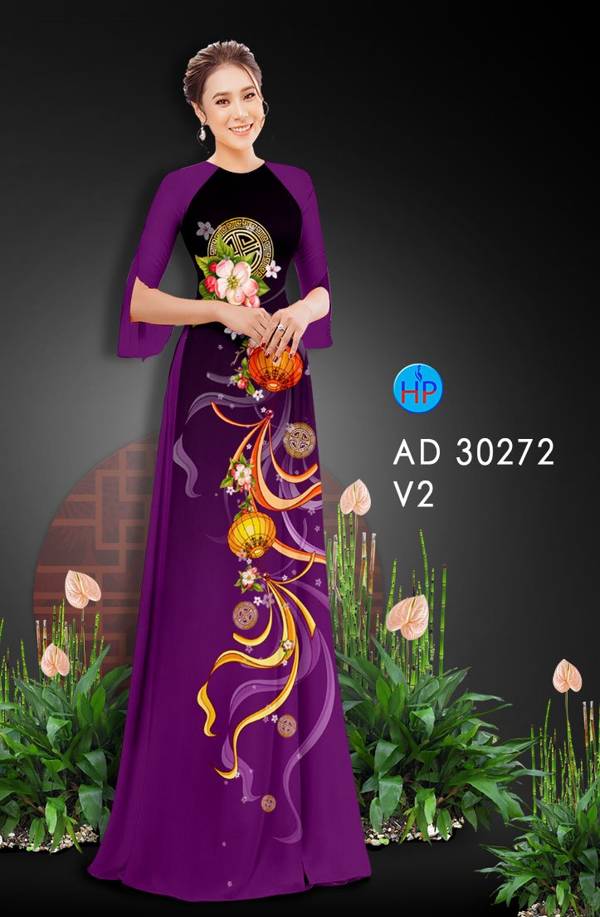 Vải Áo Dài Hoa In 3D kiểu mới AD 30272