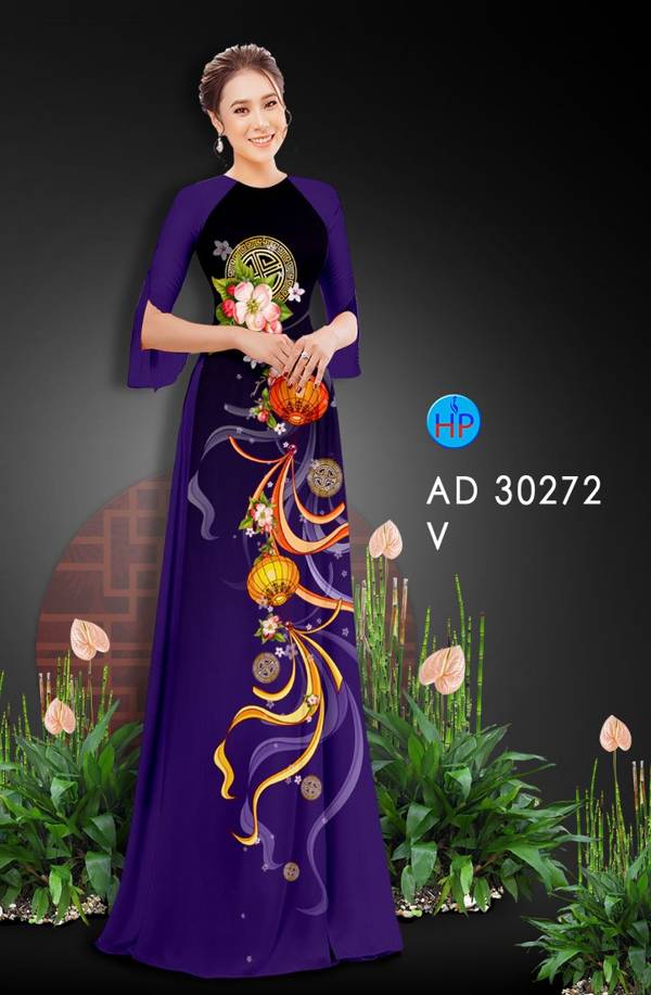 Vải Áo Dài Hoa In 3D kiểu mới AD 30272