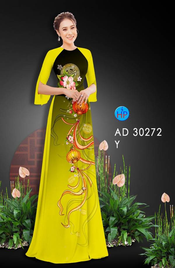 Vải Áo Dài Hoa In 3D kiểu mới AD 30272