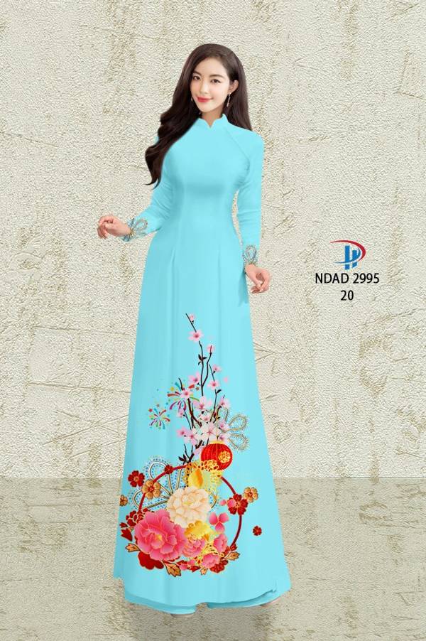 Vải Áo Dài Hoa Đào kiểu mới AD NDAD 2995