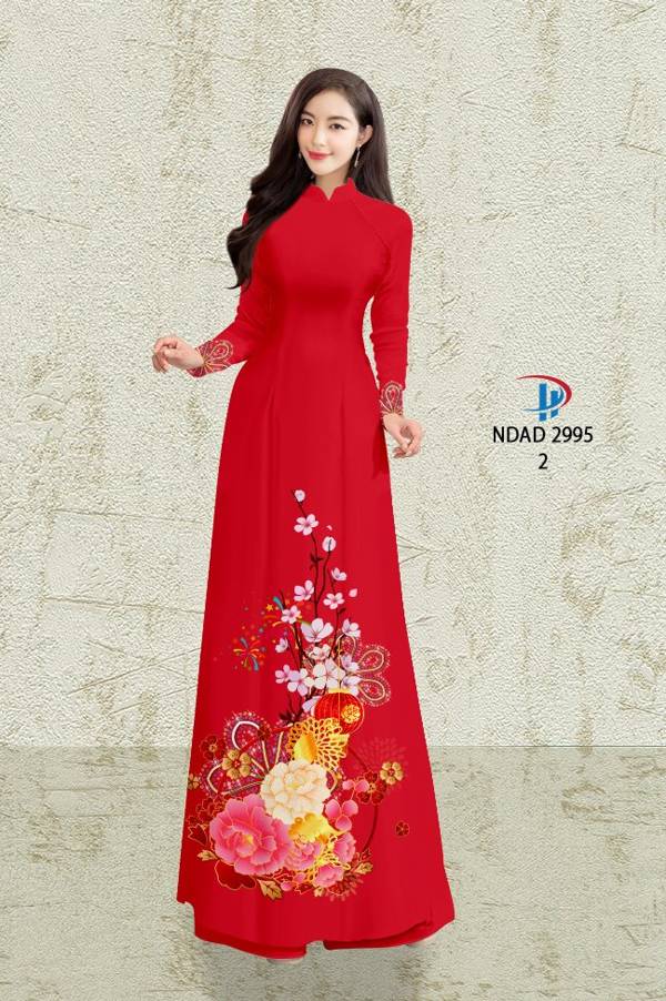 Vải Áo Dài Hoa Đào kiểu mới AD NDAD 2995