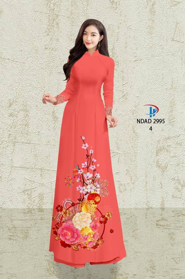 Vải Áo Dài Hoa Đào kiểu mới AD NDAD 2995