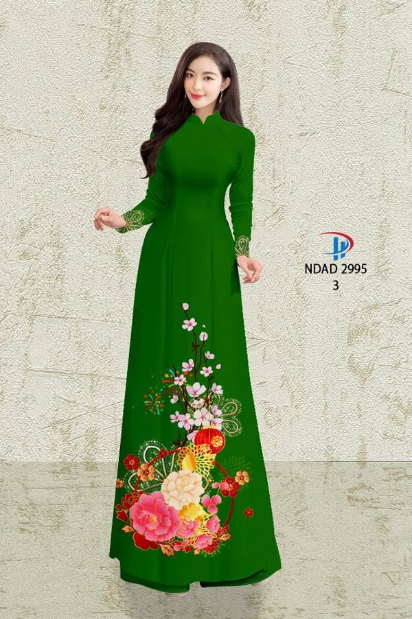 Vải Áo Dài Hoa Đào kiểu mới AD NDAD 2995