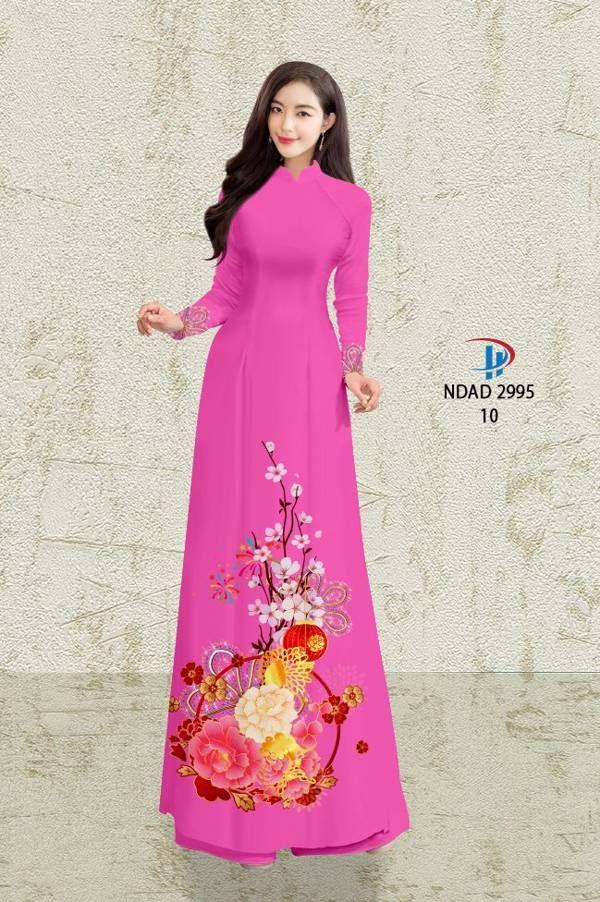 Vải Áo Dài Hoa Đào kiểu mới AD NDAD 2995