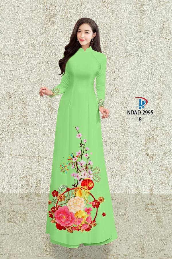 Vải Áo Dài Hoa Đào kiểu mới AD NDAD 2995