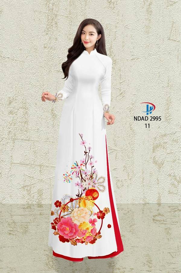 Vải Áo Dài Hoa Đào kiểu mới AD NDAD 2995