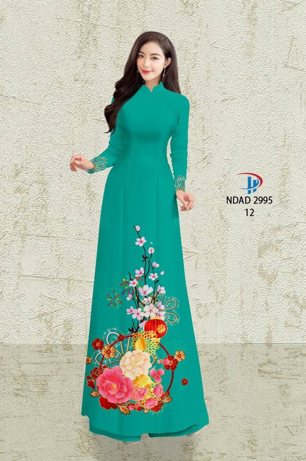 Vải Áo Dài Hoa Đào kiểu mới AD NDAD 2995
